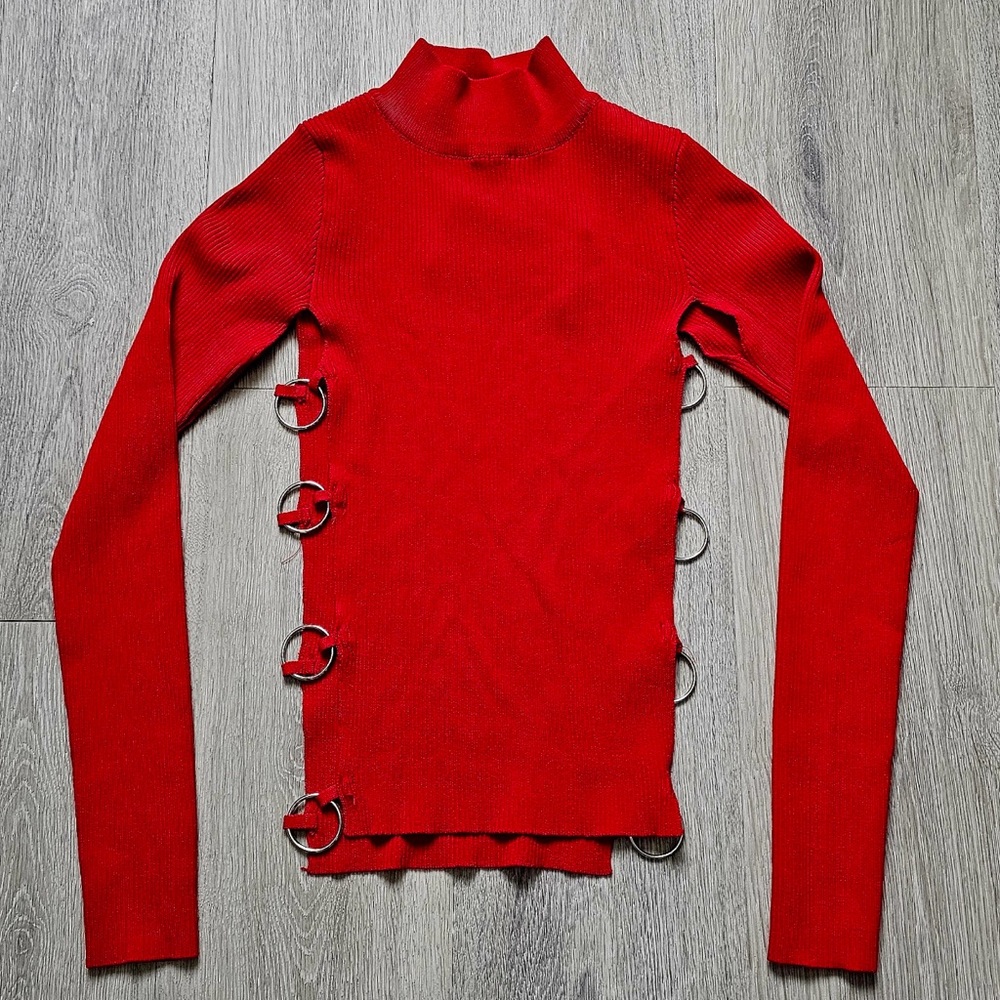 Women’s Balboa Red long sleeve Top Sz S